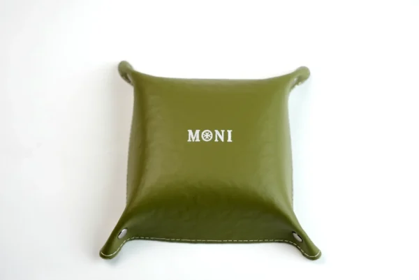 Green Moni Leather Valet Tray