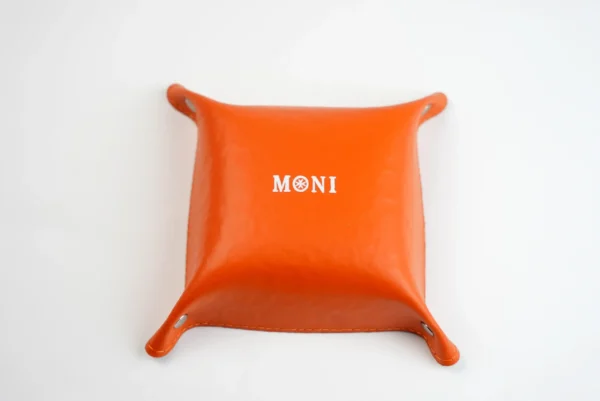Orange Moni Leather Valet Tray