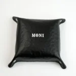 Black Moni Leather Valet Tray