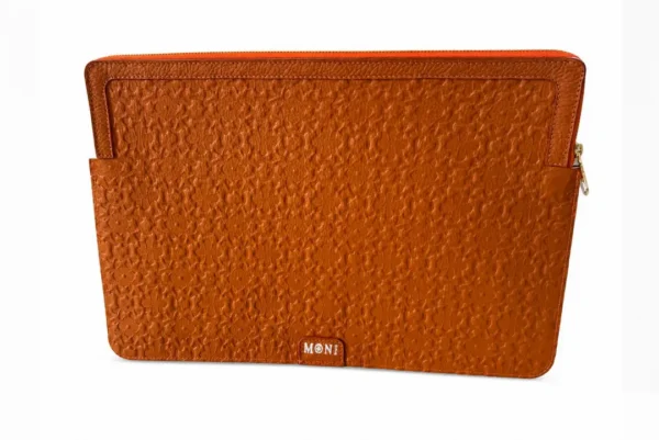 Real Leather Laptop Case Orange