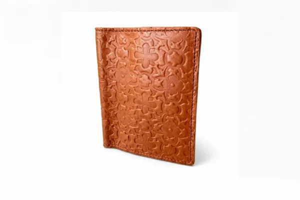 Real Leather Passport Holder Brown