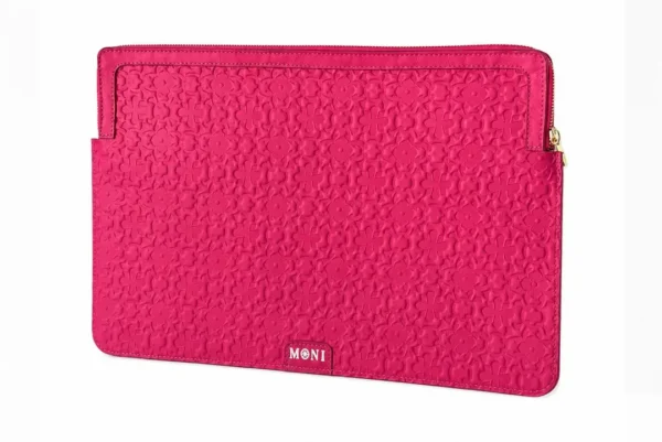 Real Leather Laptop Case Pink